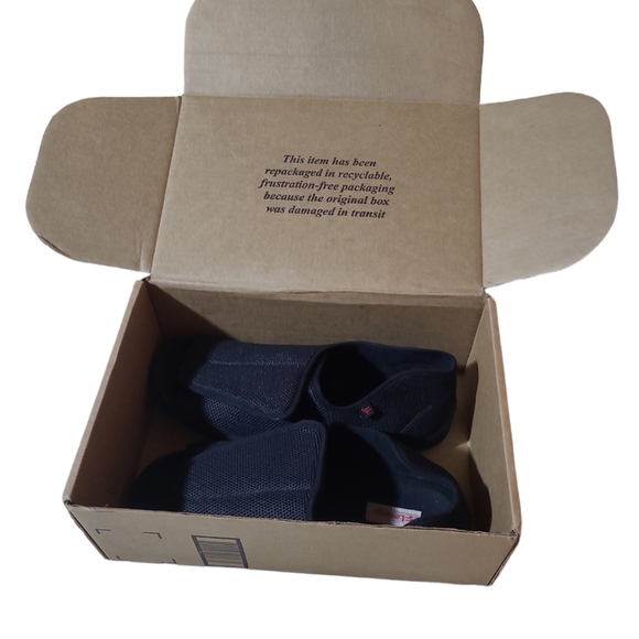 Lesvago Men's Open Toe Diabetic Recovery House Shoes Slippers 11 1/2 - Picture 2 of 7